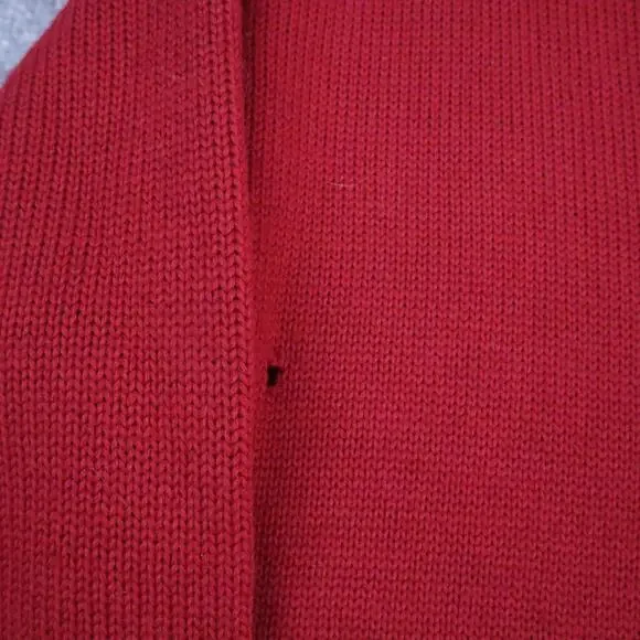 VTG 60s Spaulding Sand Knit Pins Varsity Medium Red Long Sleeve Cardigan Sweater